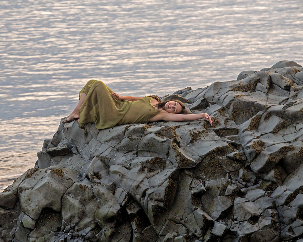 Fashion Nudes captured on the Beach  below the Promontory