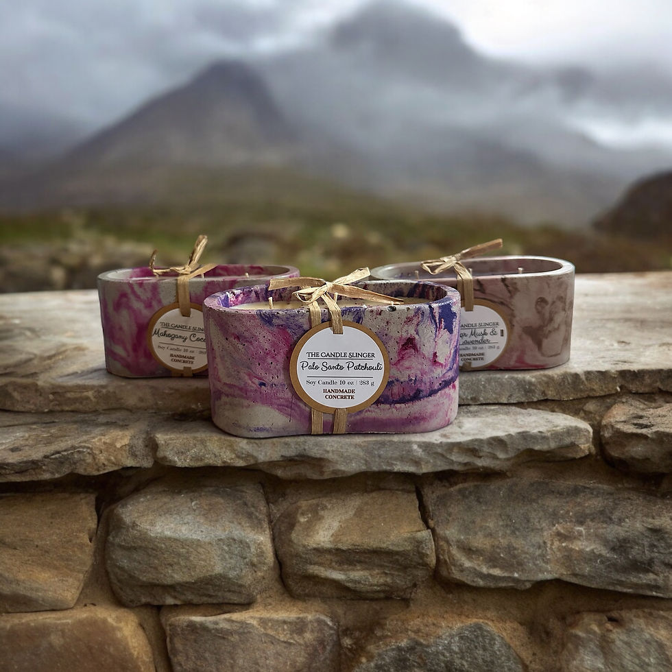 Thumbnail: Handmade Concrete Tub Soy Candle