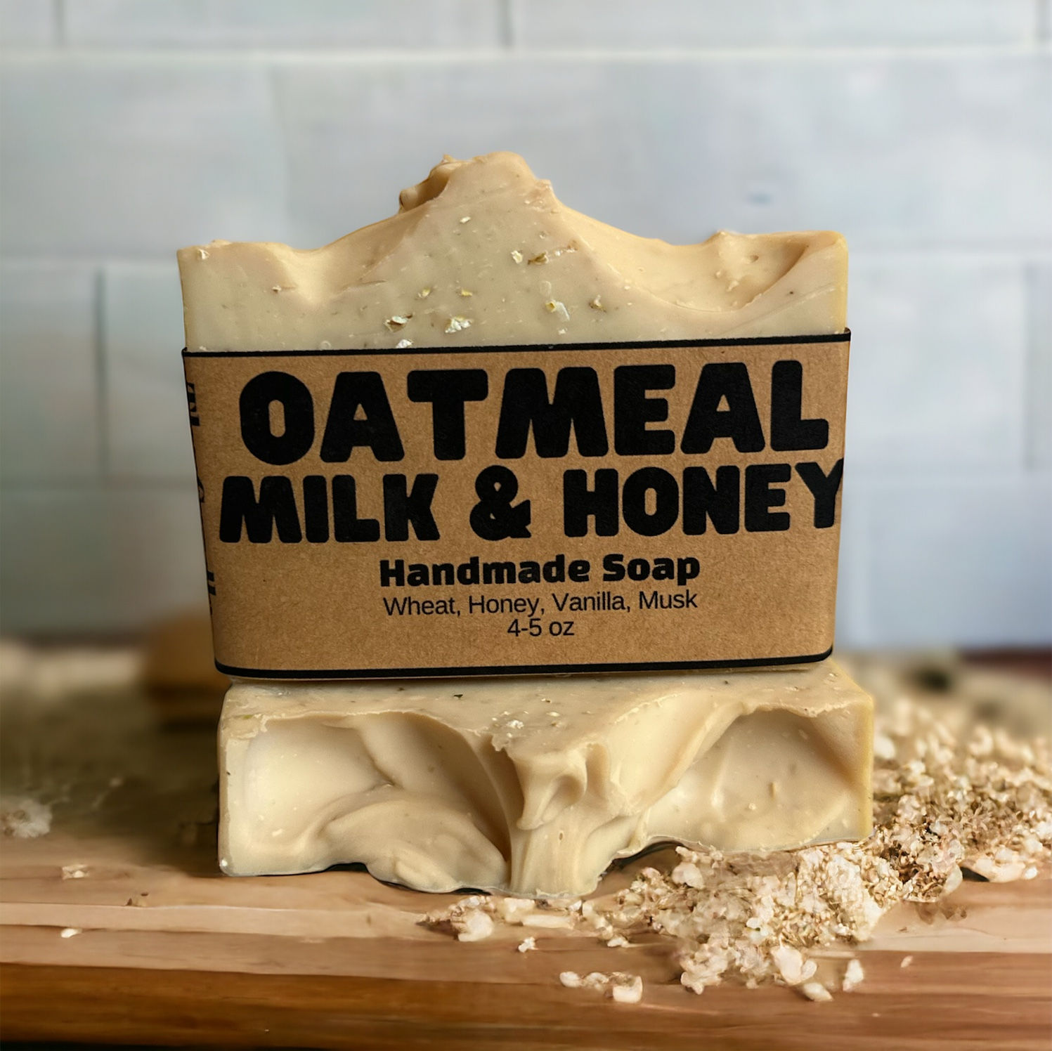 Oatmeal Milk & Honey Cold Process Soap, Handmade