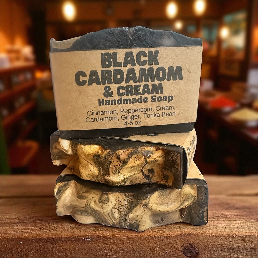 Thumbnail: Black Cardamom & Cream Process Soap, Handmade