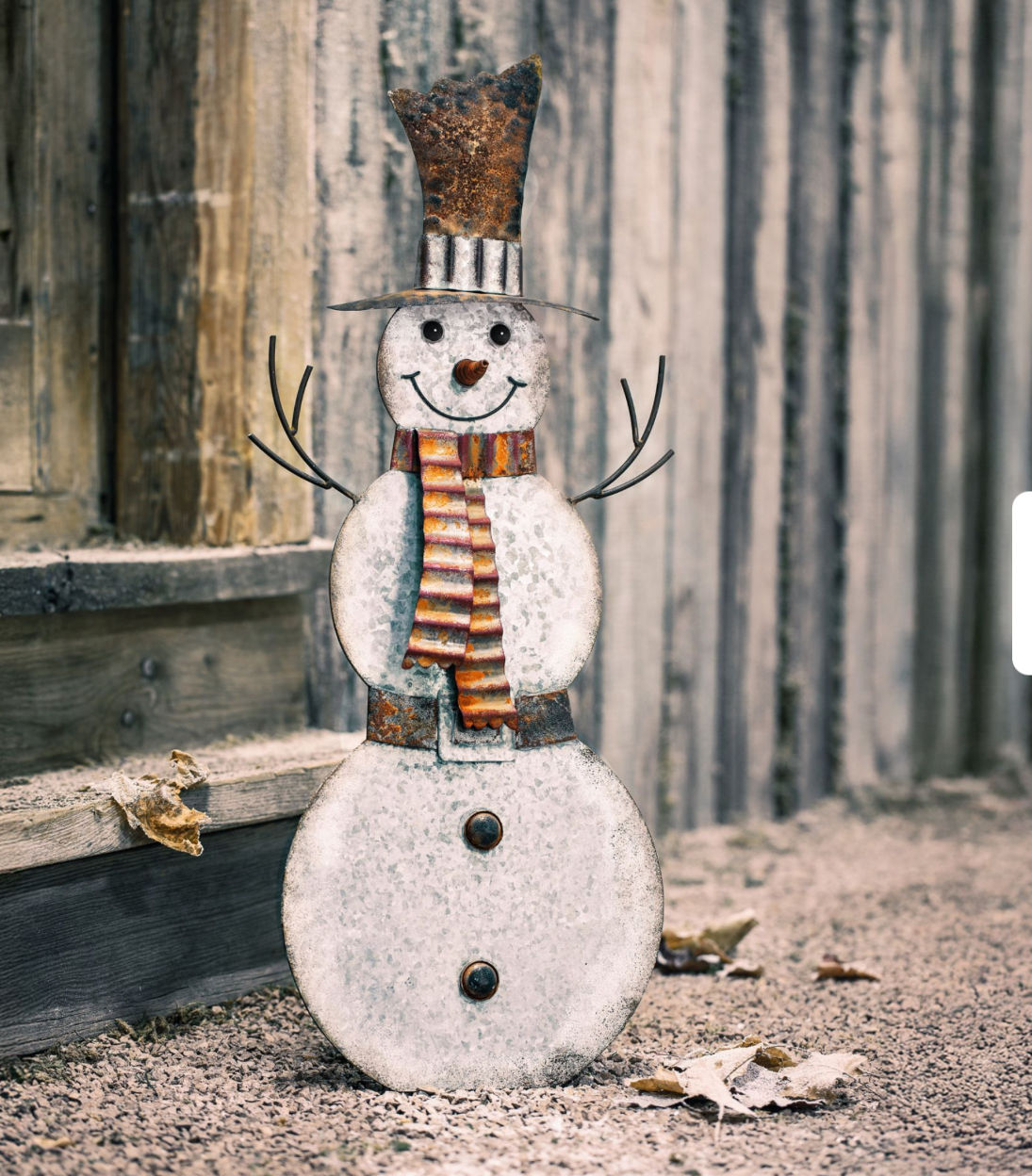 Figurine en métal "bonhomme de neige"