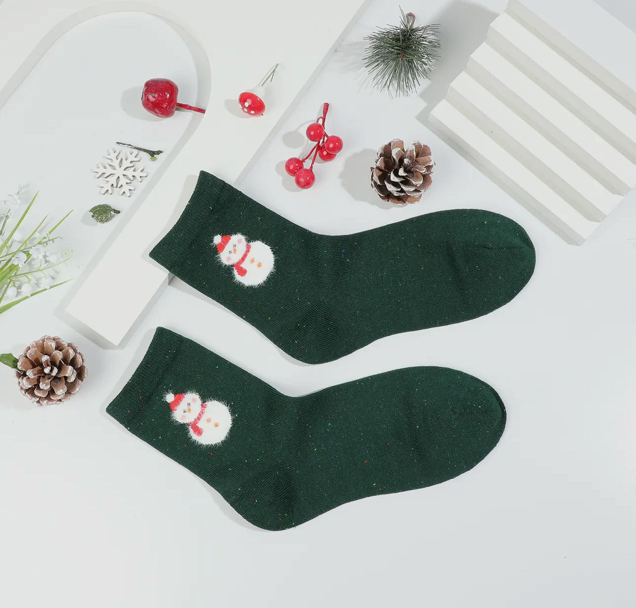 Paires de chaussettes mi haute « Bonhomme « 