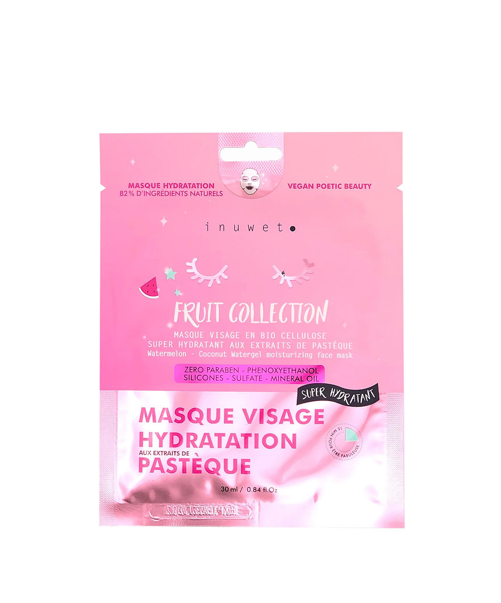 Miniature : Masque fruit collection visage en bio-cellulose-hydratant-pastèque 