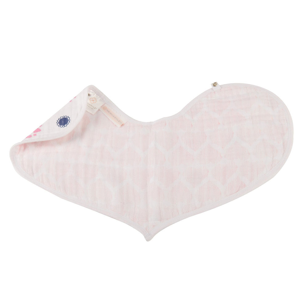 Thumbnail: Pop of Pink Cotton Heart Bibs 2PK