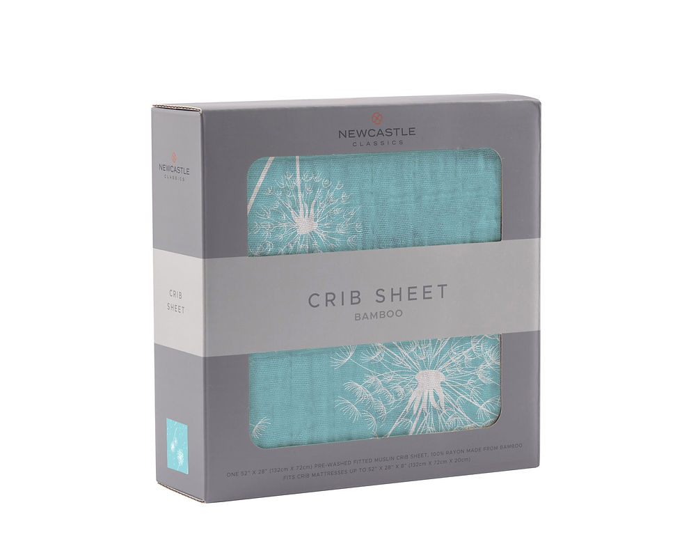 Thumbnail: Dandelion Seeds Bamboo Muslin Crib Sheet