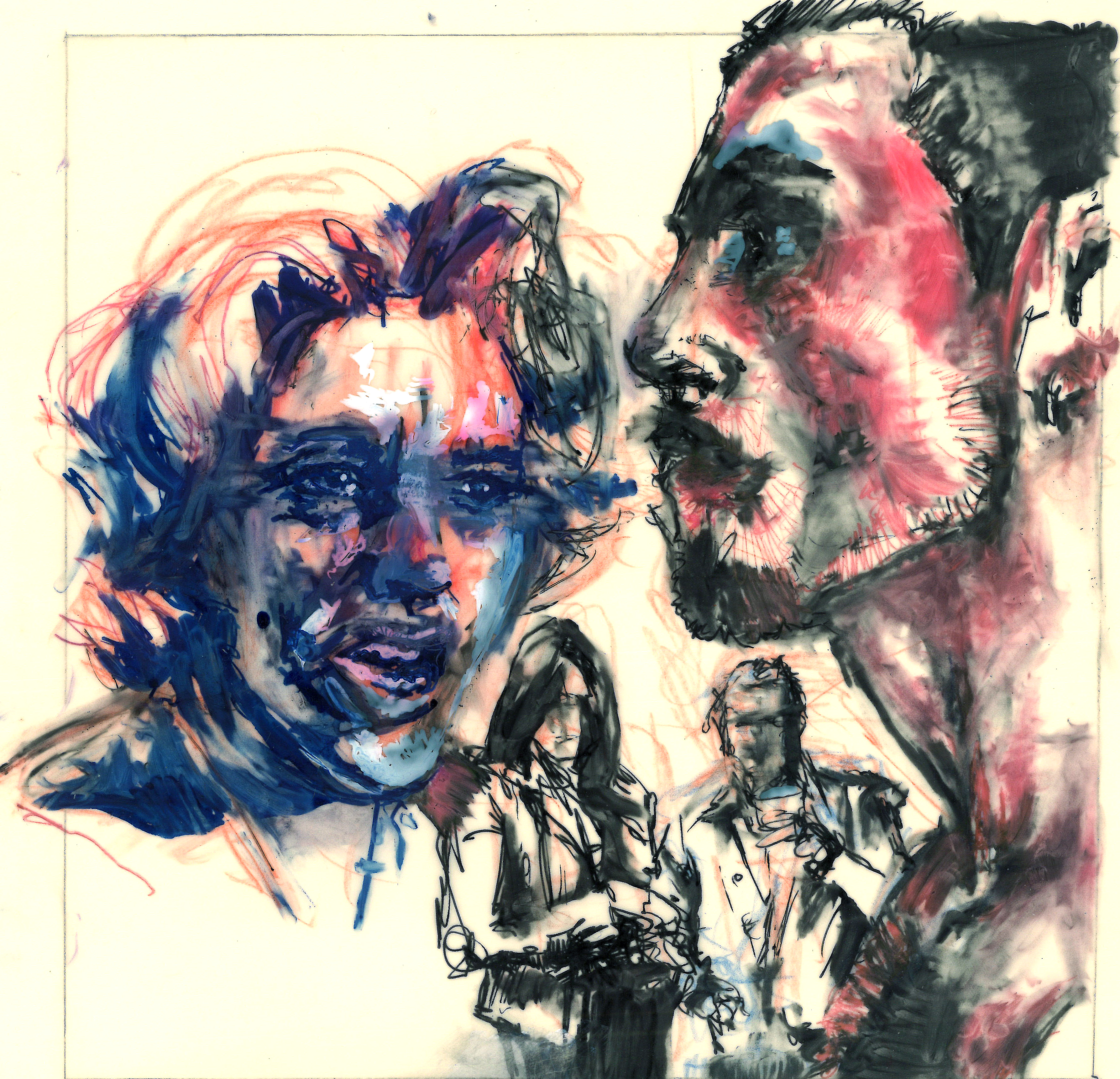 preparatory sketch for Entertains