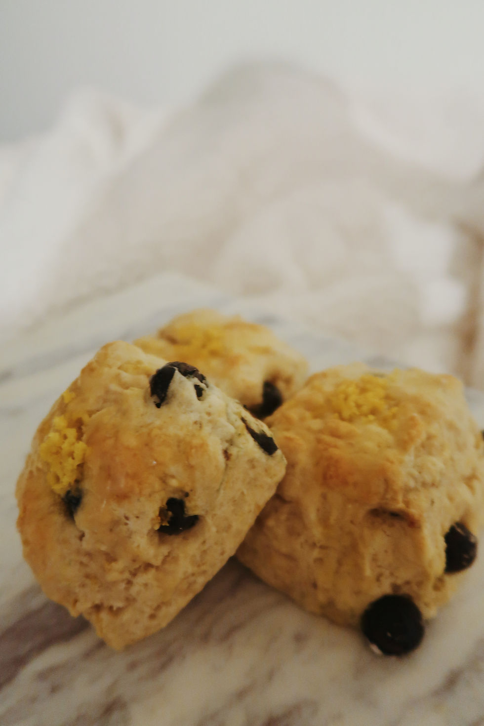 Lemon Blueberry Scone with Earl Grey Glaze