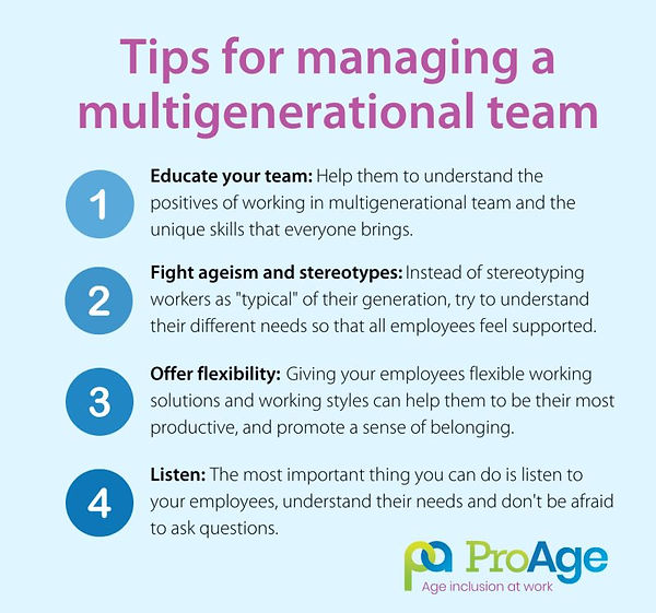 Tips for a multigenerational workforce