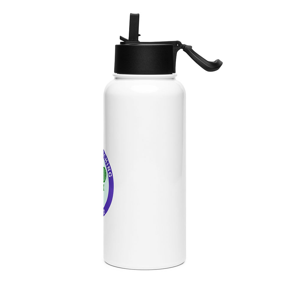 Miniaturbild: Stainless steel water bottle with a straw lid