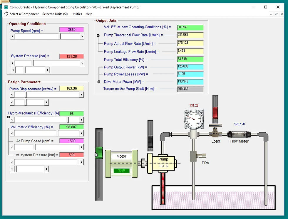 Thumbnail: Hydraulic Components Sizing Calculator