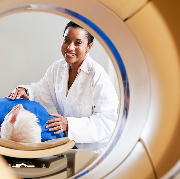 Patient entering MRI