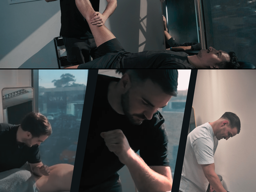 A collage of Kane doing Relaxation massage, remedial massage , sports massage and deep tissue massage