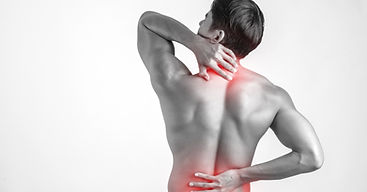 A man showing his chronic pain symptoms