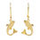 Thumbnail: Pre-owned 14ct testing yellow gold dolphin earrings