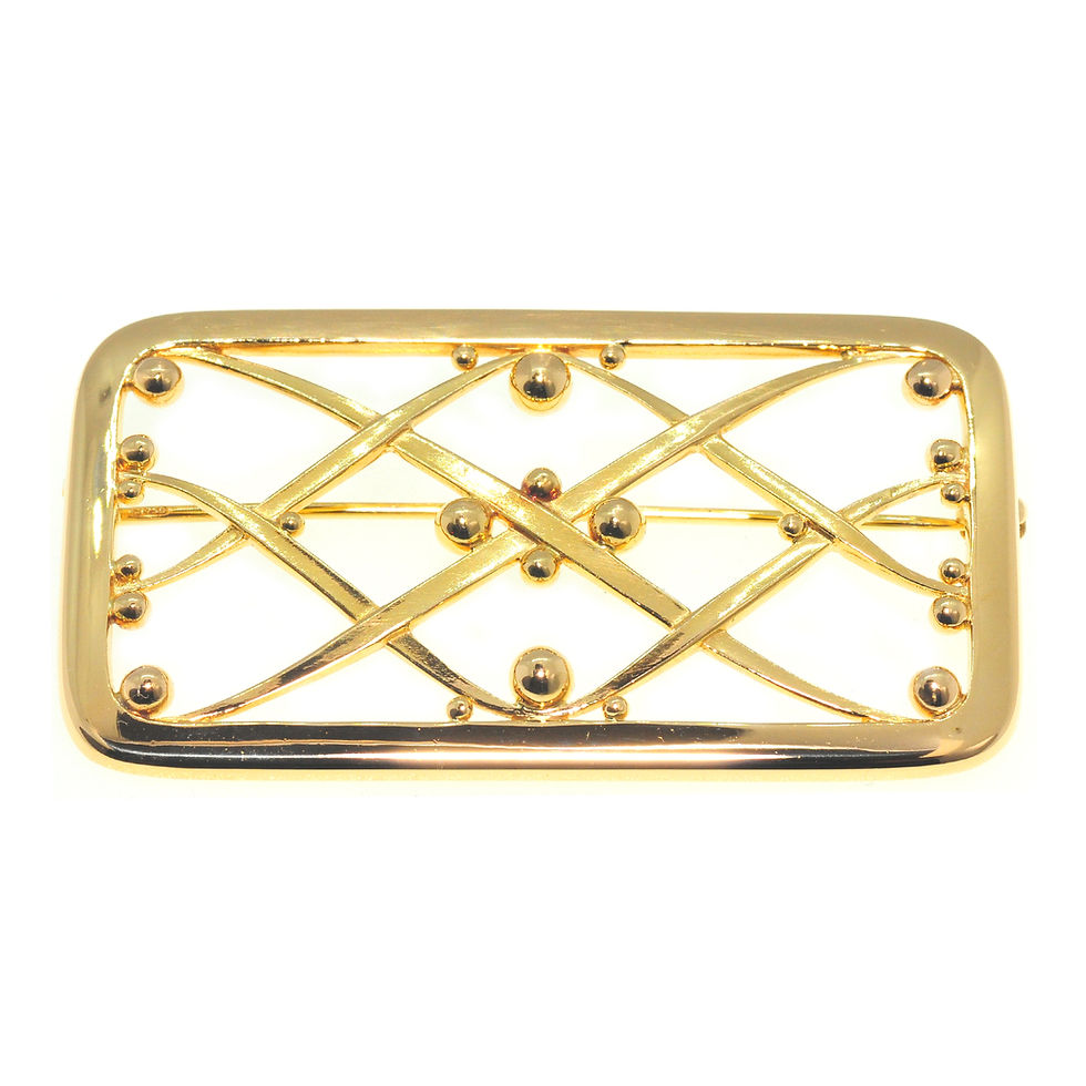 Pre-owned testing 18ct yellow gold brooch