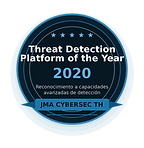 Reconocimiento Threat Detection Platform of the Year 2020 para plataforma de detección de amenazas usada por JMA CyberSec