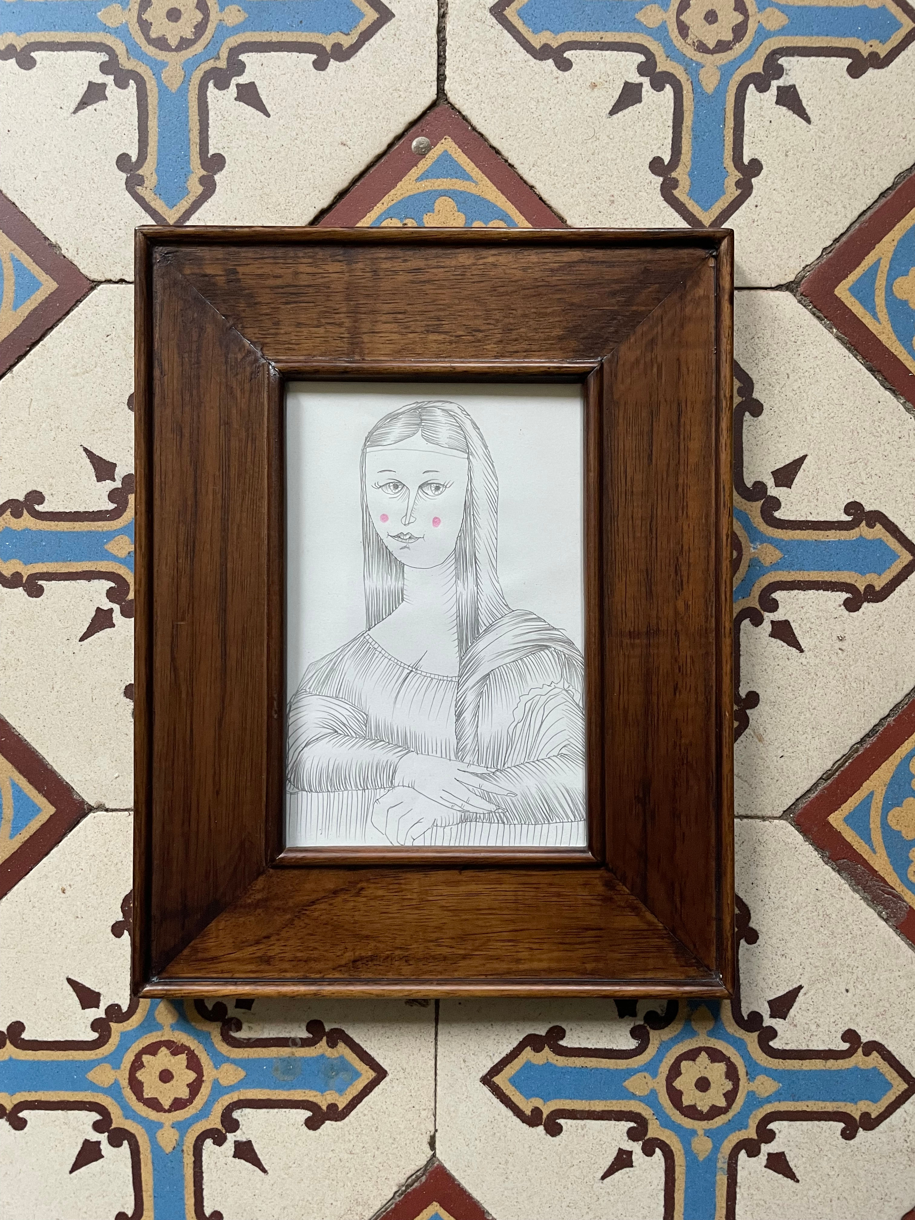 Dessin original avec cadre : Monna Lisa