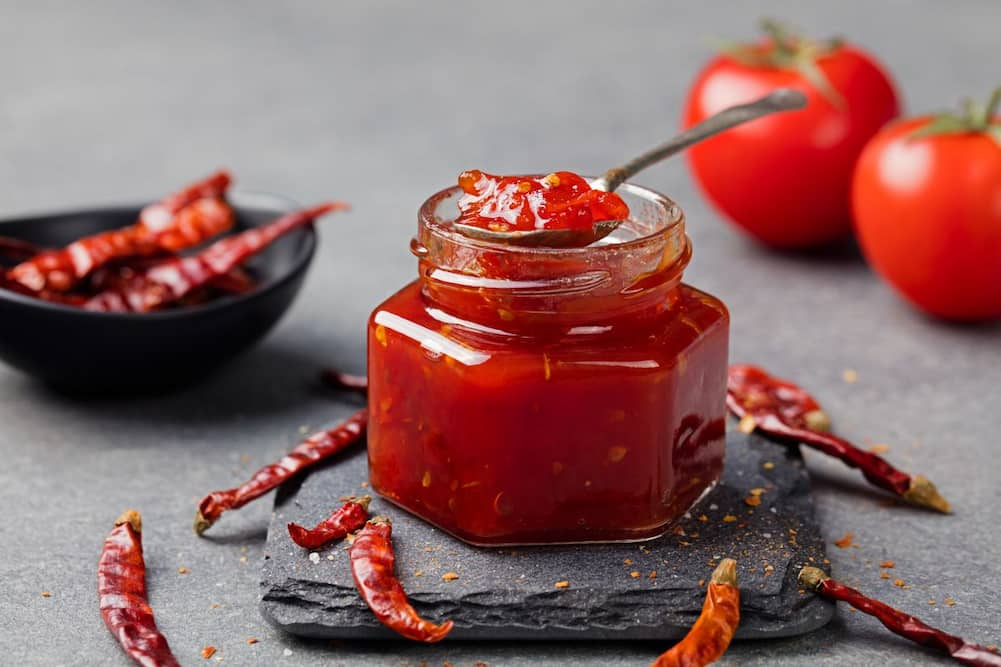 Sweet chilli sauce jar