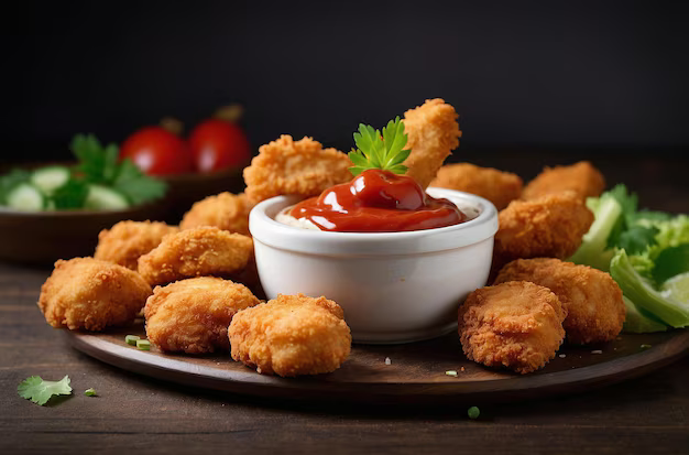 Chicken nuggets and sauce