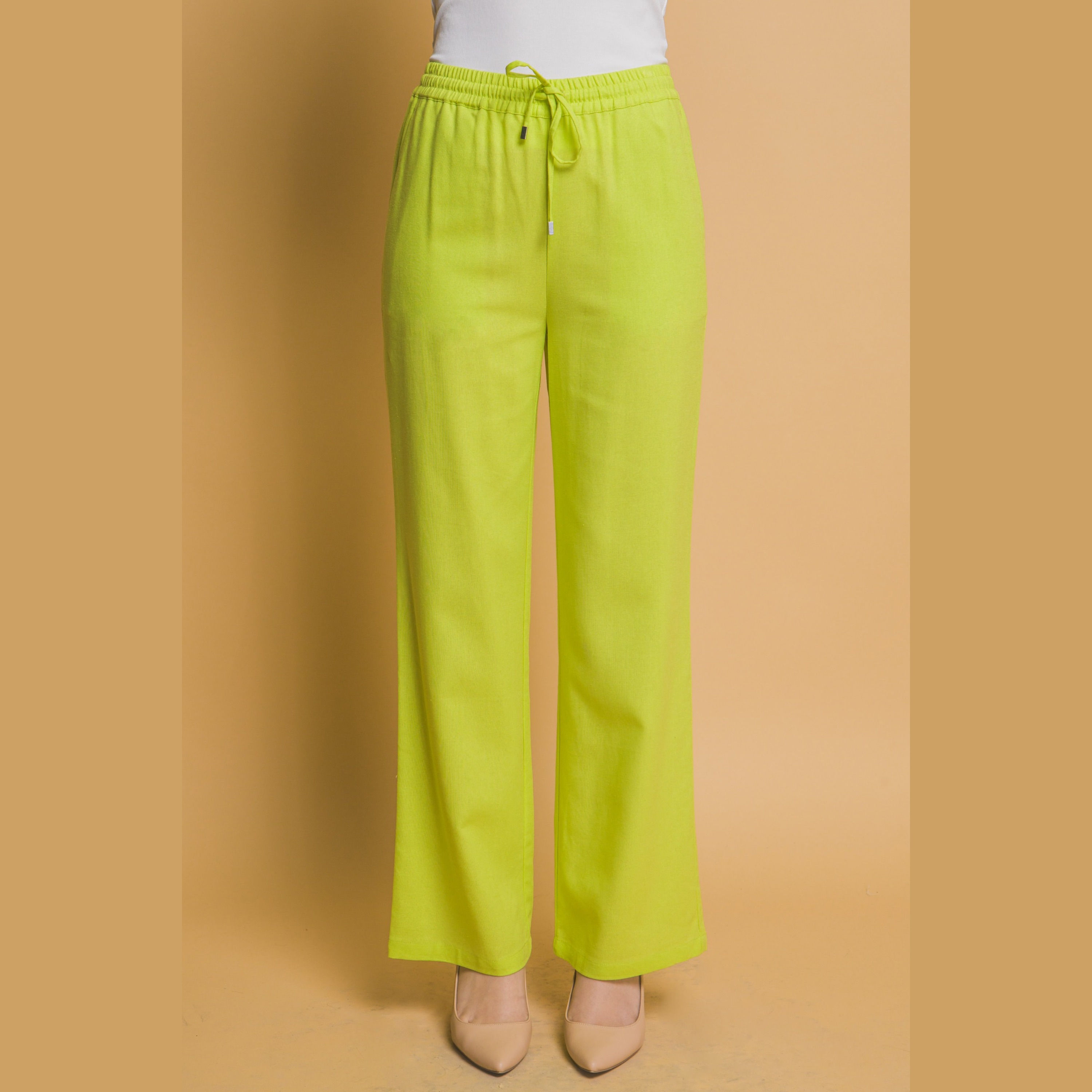LIME LINEN PANTS