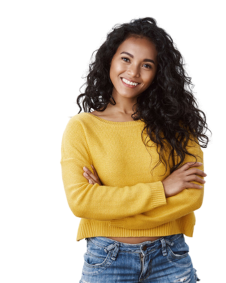 happiness-wellbeing-confidence-concept-cheerful-attractive-african-american-woman-curly-ha