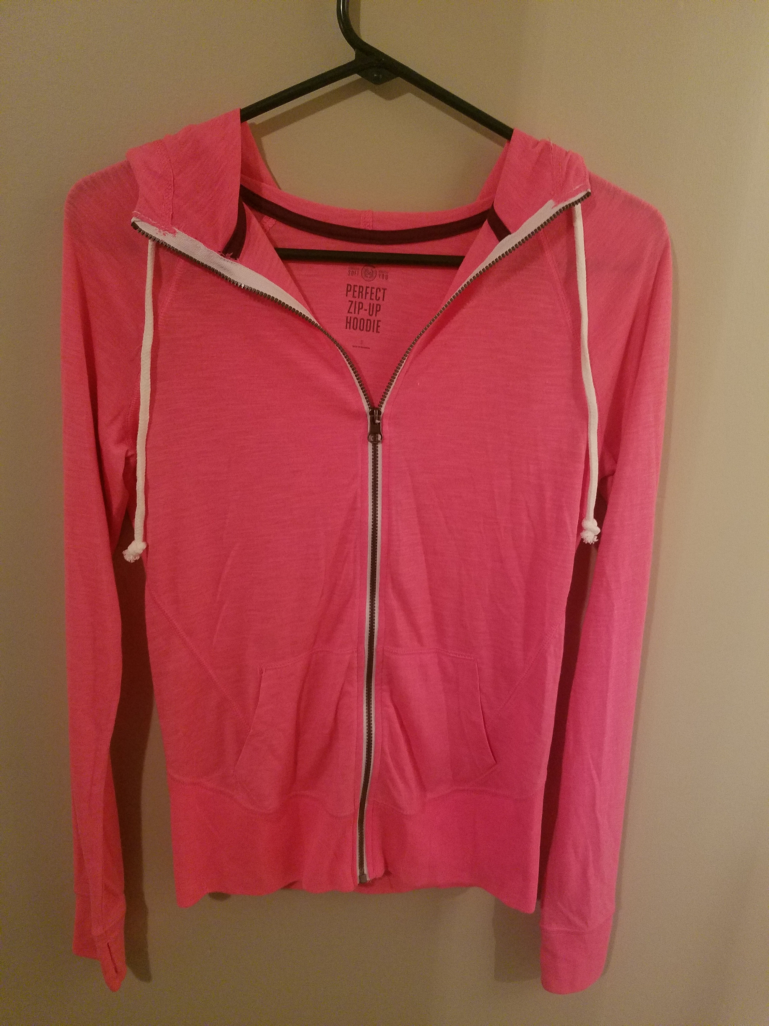 Pink zip-up Hoodie Perfectly Soft Perfectly You Small