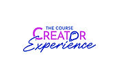 THE COURSE CREATOR EXPERIENCE LOGO WITH LIGHTBULB FOR O IN THE WORD CREATOR