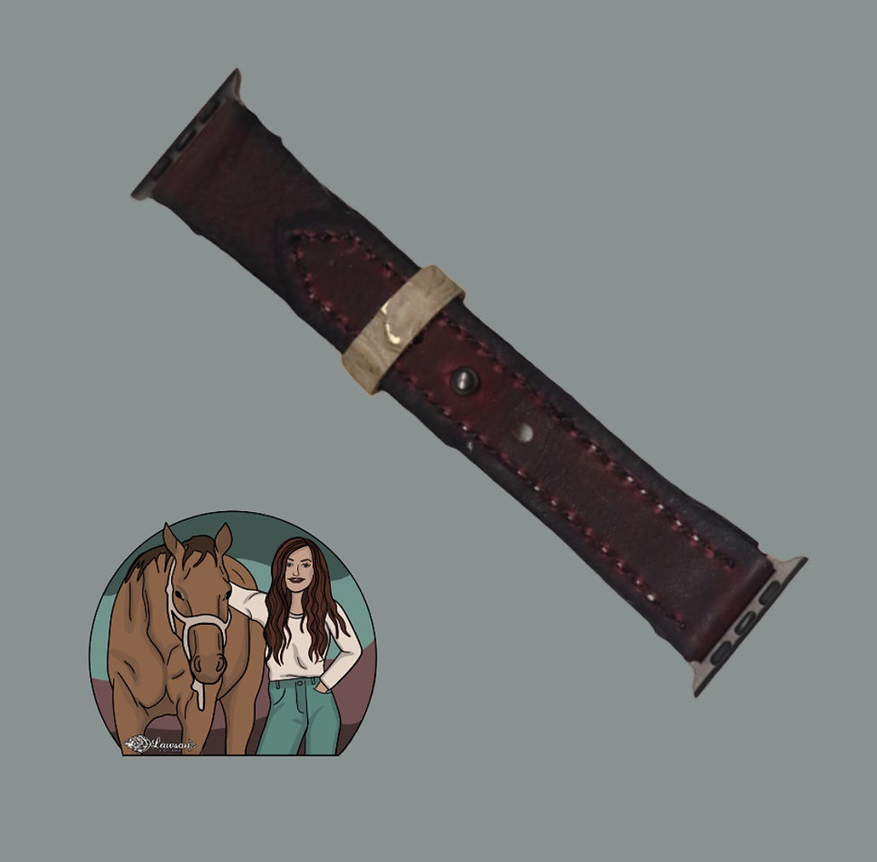 Thumbnail: Leather Overlay Apple Watchband