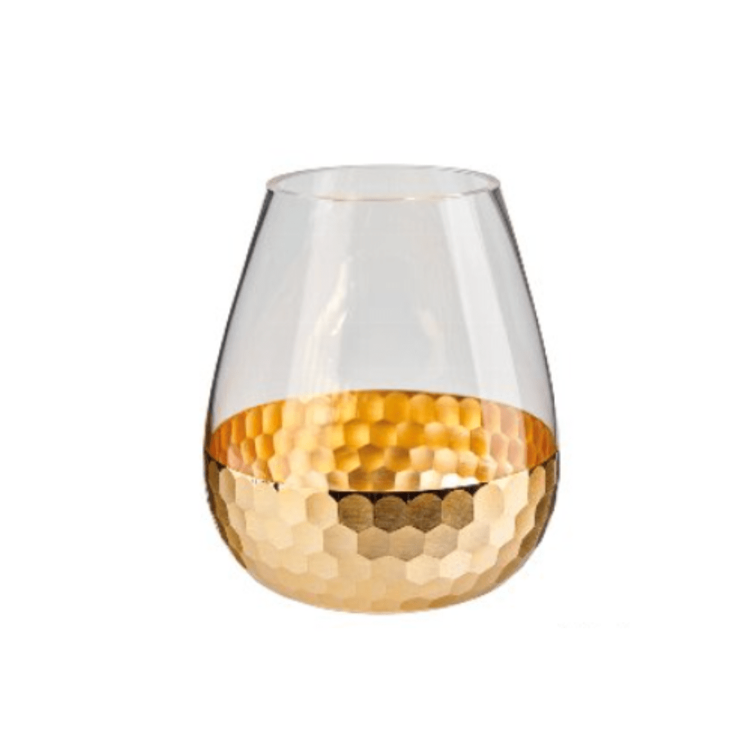 Glasvase mit Goldboden