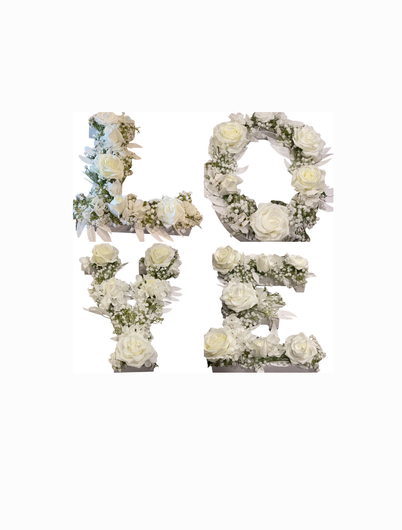 Floral L.O.V.E. Letters - All Four Letters 