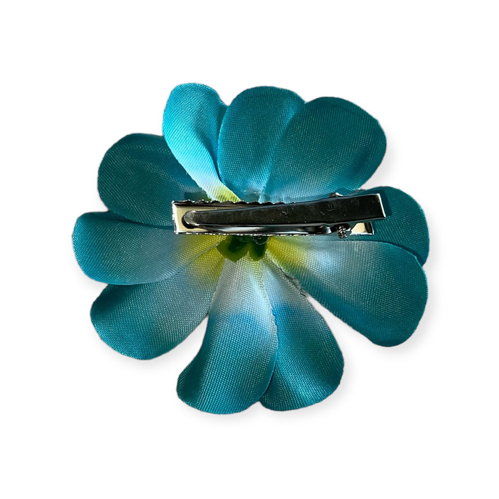 Thumbnail: Blue - Three Timeless Tropics Hair Clips