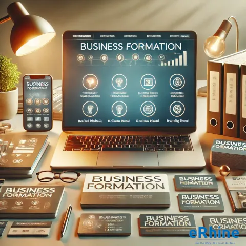 Business Formation & Support Services by eRhine LLC – expert assistance in setting up businesses, including LLC formation, EIN application, and ongoing business support.