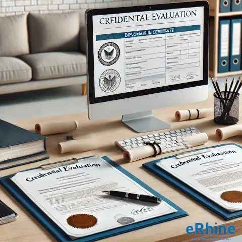 Credential Evaluation Services by eRhine LLC – professional support for evaluating foreign educational credentials, ensuring alignment with local standards.