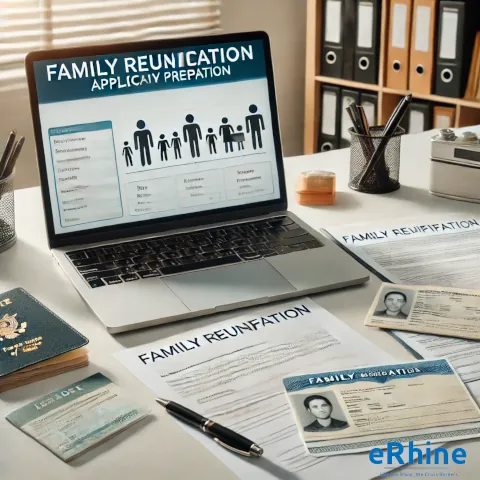 Family Reunification File Preparation service by eRhine LLC – expert support in organizing and preparing documentation for family reunification applications.