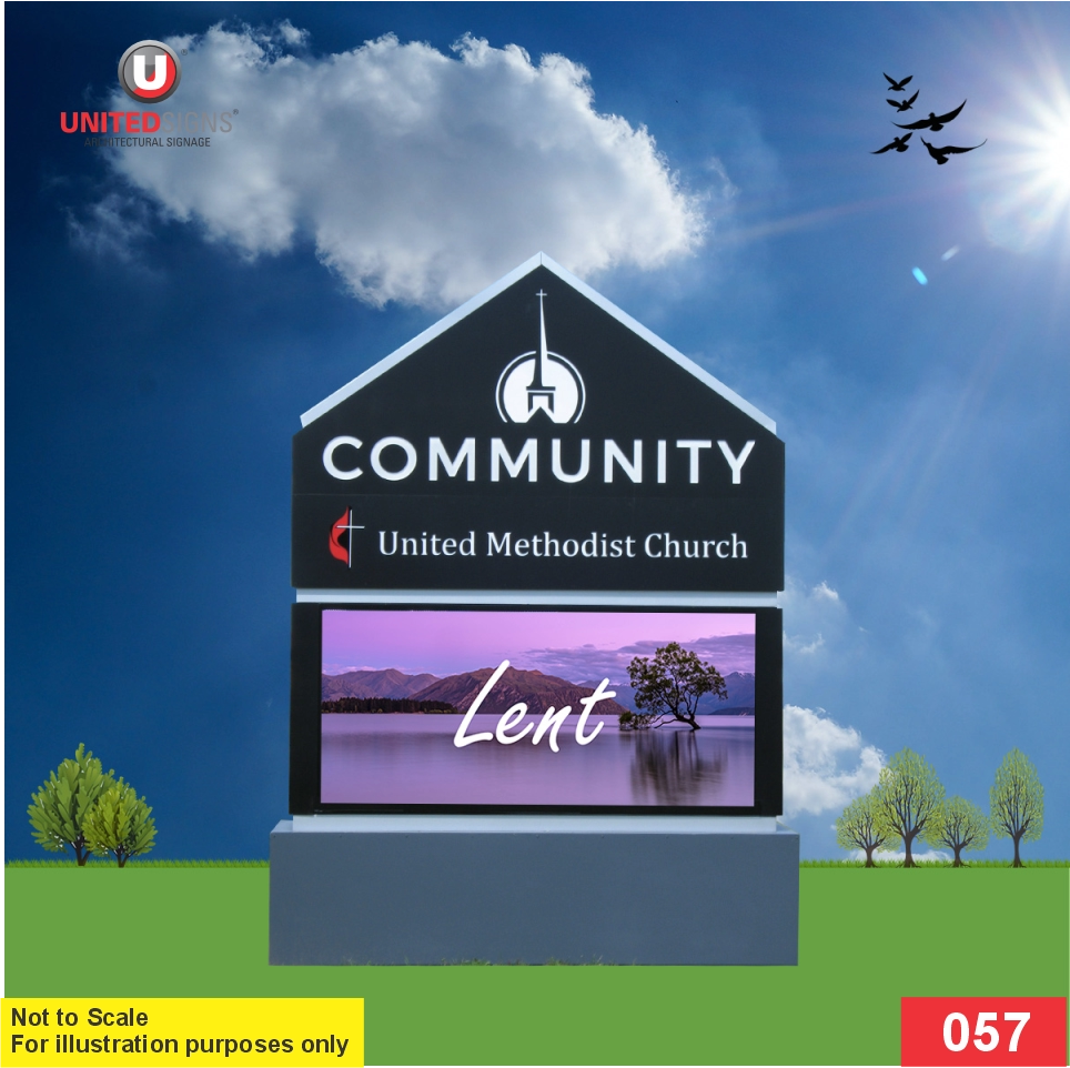 HighQuality Outdoor Digital LED Electronic Church Signs