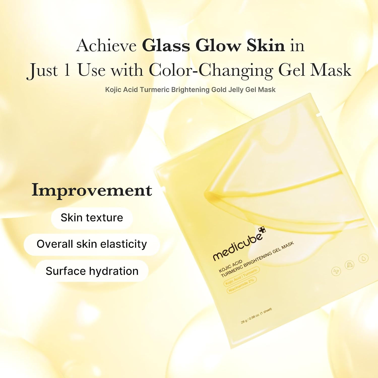 Medicube Jelly Gel Mask with Brightening Kojic Acid Turmeric,1EA