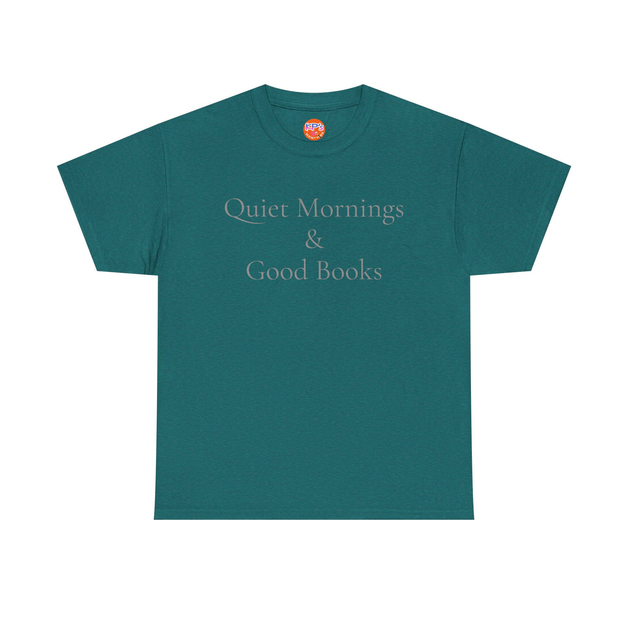 T-Shirt — "Quiet Mornings & Good Books" Literary Cozy Tee