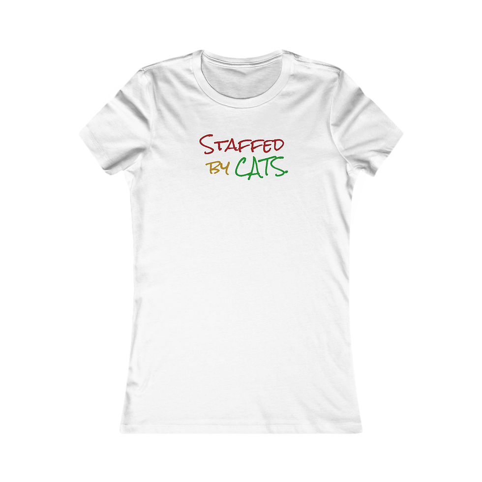 Thumbnail: Staffed by Cats Women's Tee – Cute Cat Lover Shirt