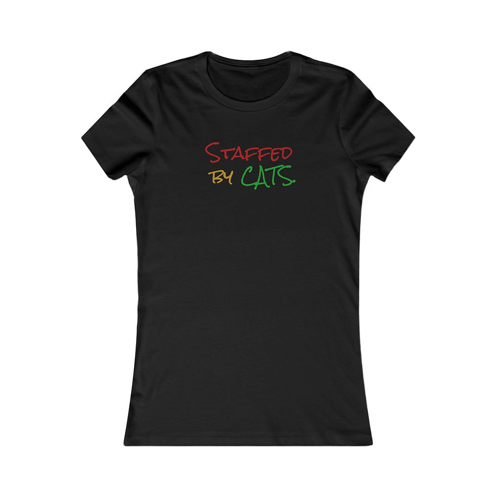 Thumbnail: Staffed by Cats Women's Tee – Cute Cat Lover Shirt