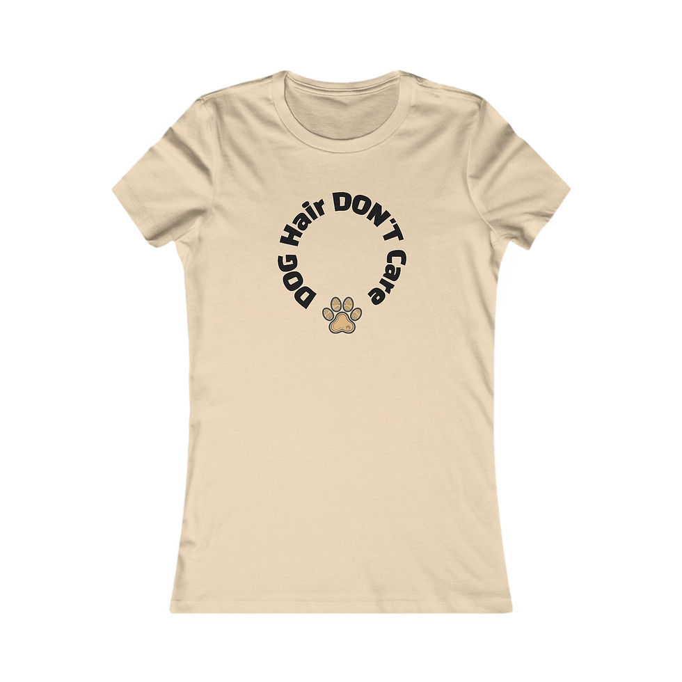 Thumbnail: Dog Hair Don't Care Women's Tee – Cute Paw Print Graphic Shirt