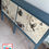 Thumbnail: Mid century style sideboard in teal blue with mix media