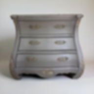 Vintage Bombay chest of drawers in a dark warm neutral (cocoa hues)