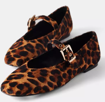 animal print flat shoes