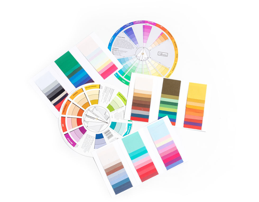 Colour wheels and colour swatches