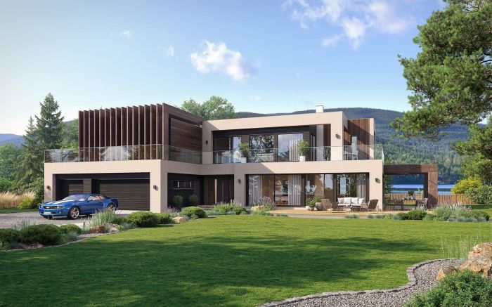 Her har vi tegnet et tilbygg som står fint i stil til eksiterende bolig.