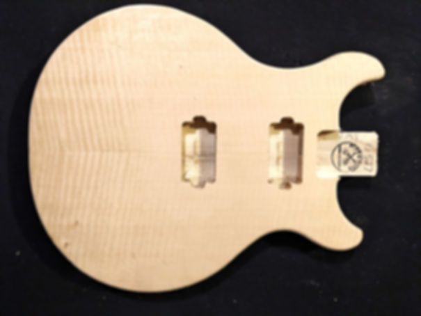 Double Cut Guitar Body, FLAME veneer
