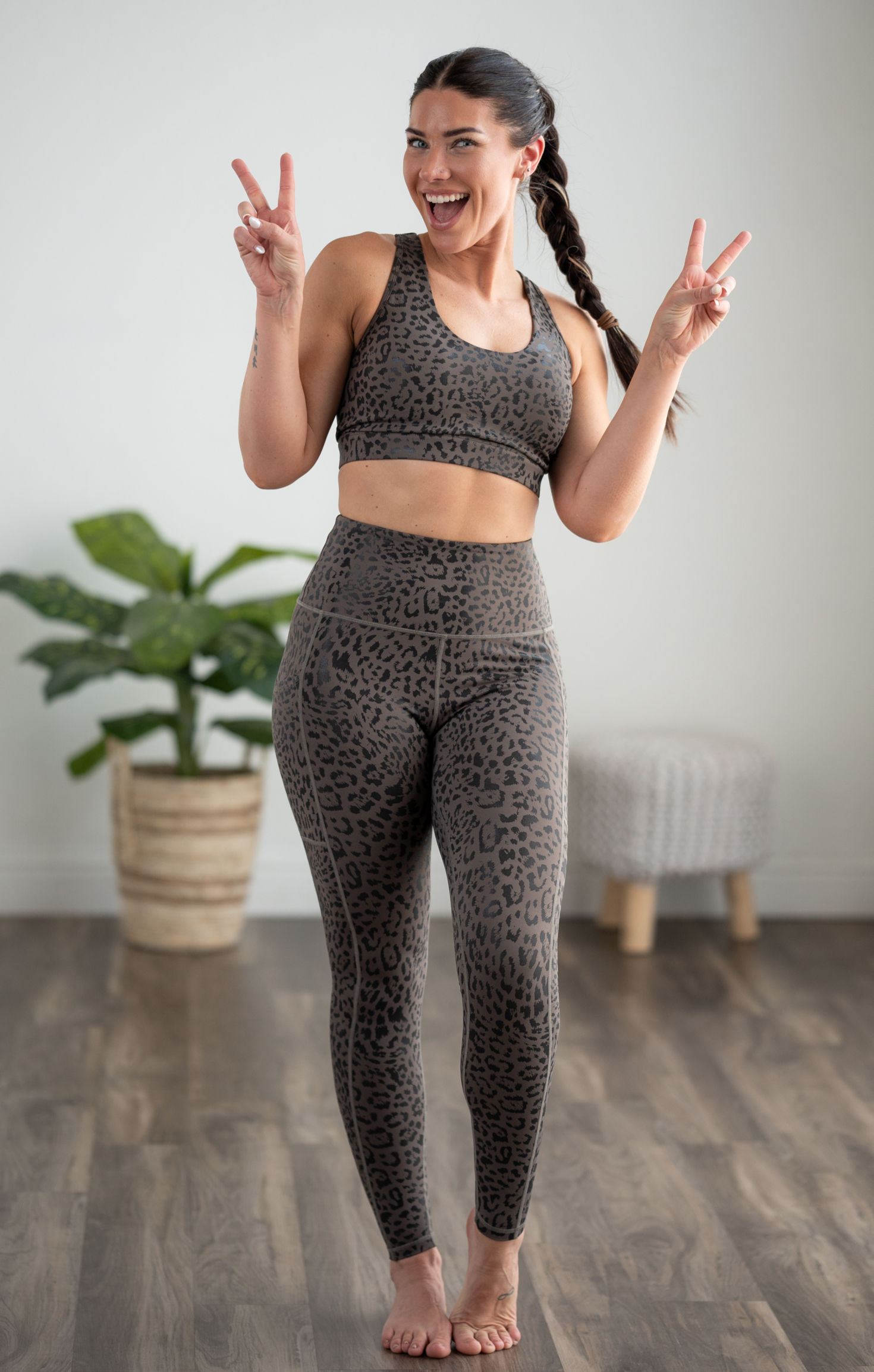 Slimming Taupe Leopard 7/8