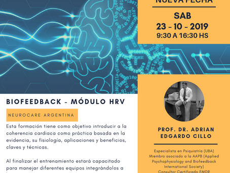Nueva fecha de formación! Biofeedback de la Coherencia / Variabilidad Cardiaca