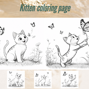 Kitten coloring page