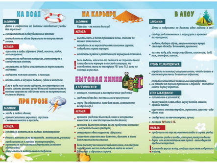 Безопасность детей в летний период. 